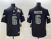 Men's Philadelphia Eagles #6 DeVonta Smith Black 2025 Super Bowl LIX Patch Fashion New Vapor Untouchable Limited Stitched Jersey Dzhi,baseball caps,new era cap wholesale,wholesale hats